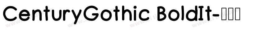 CenturyGothic BoldIt字体转换